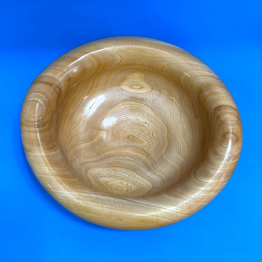 Honey Locust bowl, hand spun, signed.